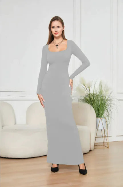 Double-Layer Shaping Dress with Lining